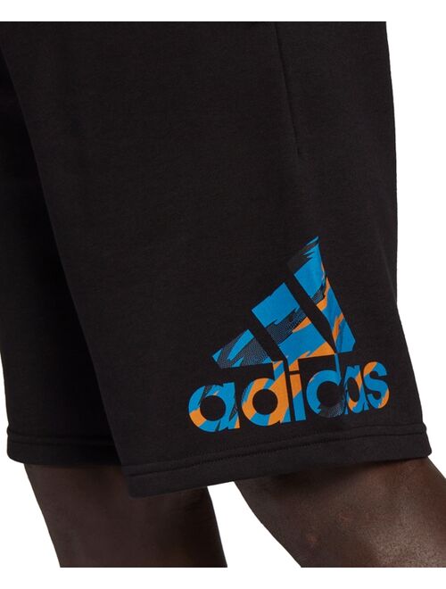 adidas Men's Essentials Regular-Fit Logo-Print French Terry Shorts