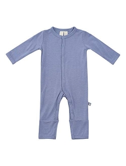 KYTE BABY Unisex Soft Bamboo Rayon Rompers, Snap Closure, 0-24 Months