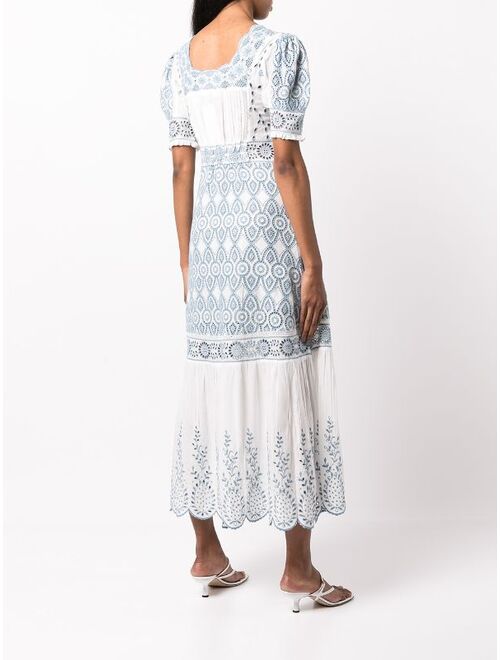 LoveShackFancy Helena embroidered broderie-anglaise maxi dress