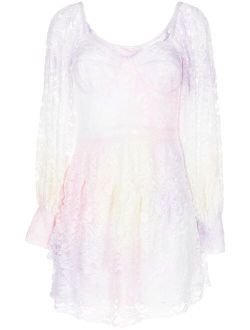 Alela lace tie-dye mini dress