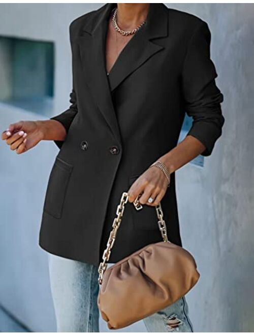Bbx Lephsnt Womens Casual Blazers Oversized Open Front Cardigan Long Sleeve Work Office Blazer Jackets S-XXL