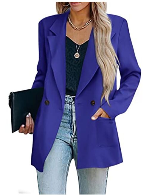 Bbx Lephsnt Womens Casual Blazers Oversized Open Front Cardigan Long Sleeve Work Office Blazer Jackets S-XXL