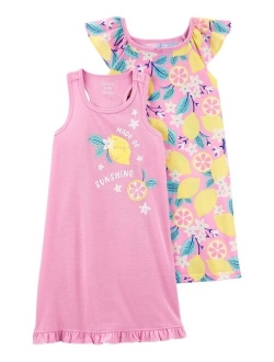 Toddler Girls Nightgown, Pack of 2