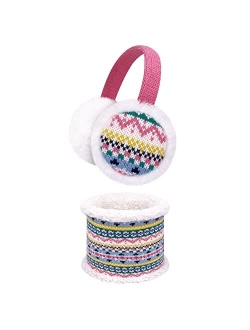 Gifts Treat Girls Earmuffs Boys Knitted Earmuffs in Plush Adjustable Padded Winter Ear Warmers for Toddlers Boys Girls