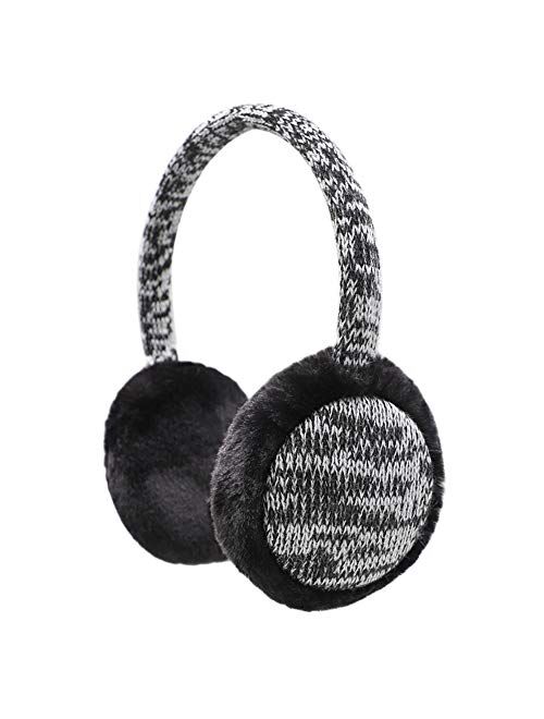 Ztl Kids Knit Earmuffs Winter Outdoor Plush Ear Warmers for Boys Girls 4-16 Years