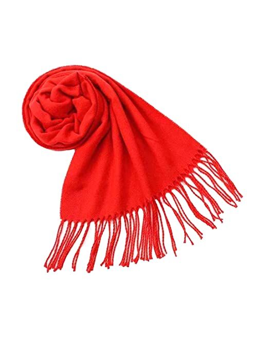 FWGB Scarf for Boy Girl Kids Soft Spring Fall Wrap for Man Woman Toddler Plain Shawl