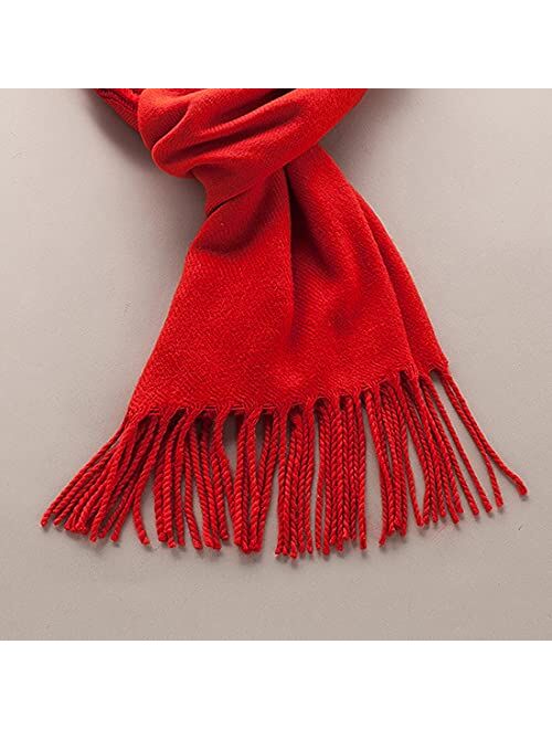 FWGB Scarf for Boy Girl Kids Soft Spring Fall Wrap for Man Woman Toddler Plain Shawl