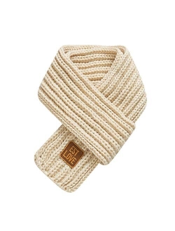 XIAOHAWANG Kids Winter Knitted Scarves Wraps Toddler Boys Thick Neck Warmer Baby Girls Warm Scarf Solid Color