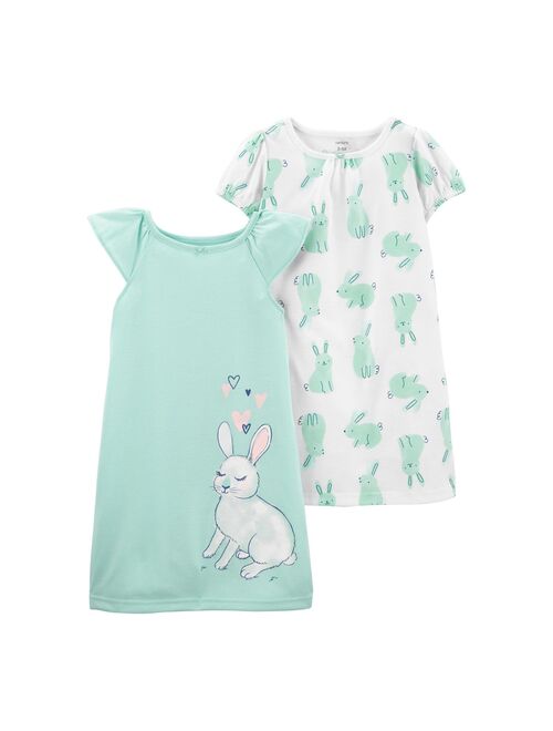 Girls 4-14 Carter's 2-Pack Bunny Nightgowns