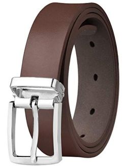 Falari Kids Leather Belts for Boys All Occasion 1" Trim to Fit - One Piece Leather Cutting