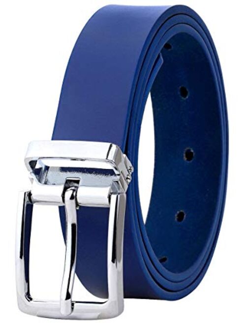 Falari Kids Leather Belts for Boys All Occasion 1" Trim to Fit - One Piece Leather Cutting