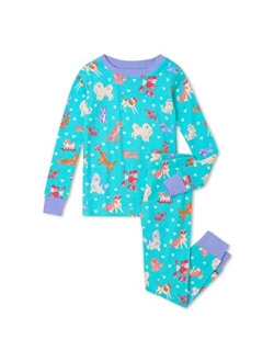 Kids Frolicking Unicorns Organic Cotton Pajama Set (Toddler/Little Kids/Big Kids)