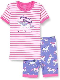 Girls' Organic Cotton Short Sleeve Pyjama Set