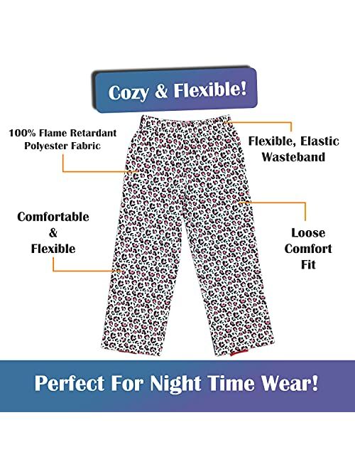 Mad Dog Concepts Mad Dog Girl’s 3 Pack Soft Micro Fleece Fashion Sleepwear Lounge Pajama Pants Stretch Waist