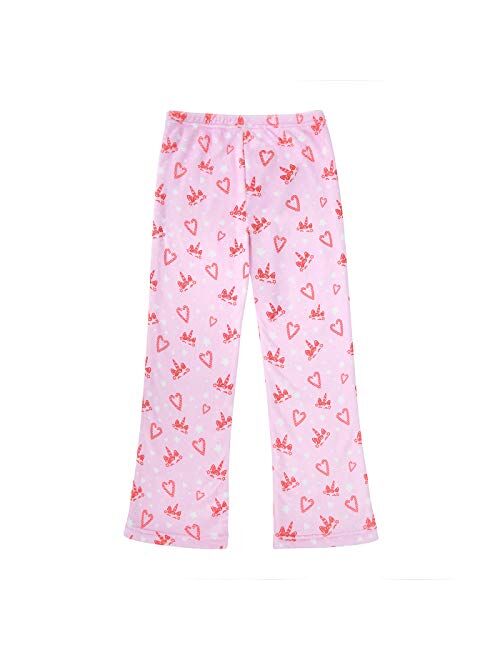 HDE Girl's Fleece Pajama Pants Kids Soft Sleepwear Casual Fuzzy Plush PJ Bottoms