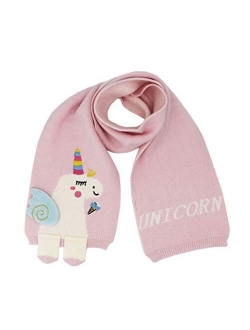 Newfancy Kids Girls Boys Winter Cute Unicorn Scarf Shawl Warm Soft Cozy Fashion Knit Neck Warmer Scarfs Toddler