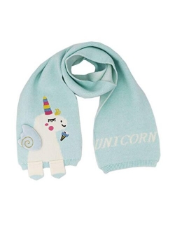 Newfancy Kids Girls Boys Winter Cute Unicorn Scarf Shawl Warm Soft Cozy Fashion Knit Neck Warmer Scarfs Toddler