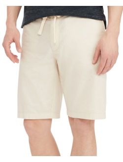 Men's Cotton Linen Stretch Waistband Beach Short