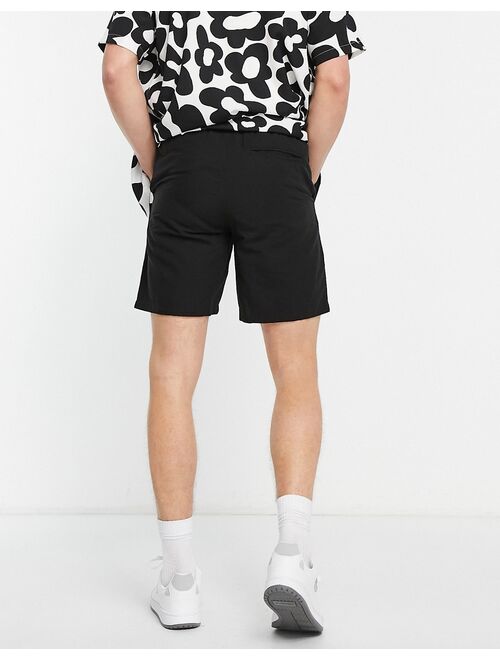 Selected Homme linen mix shorts in black