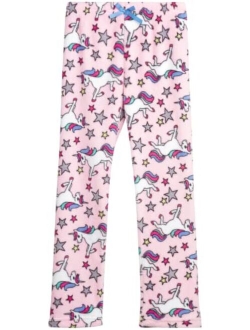 Girls' Pajama Bottoms - Plush Fleece Sleepwear Lounge Pants (Size: 7-16)