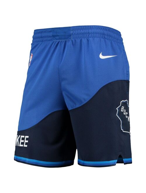 Men's Nike Blue Milwaukee Bucks 2020/21 City Edition Swingman Shorts