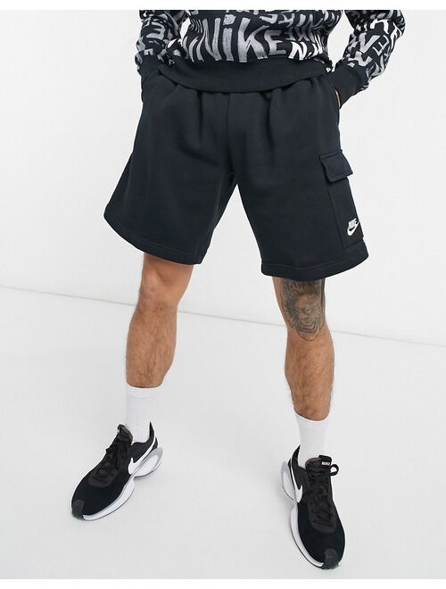 Nike Club cargo shorts in black