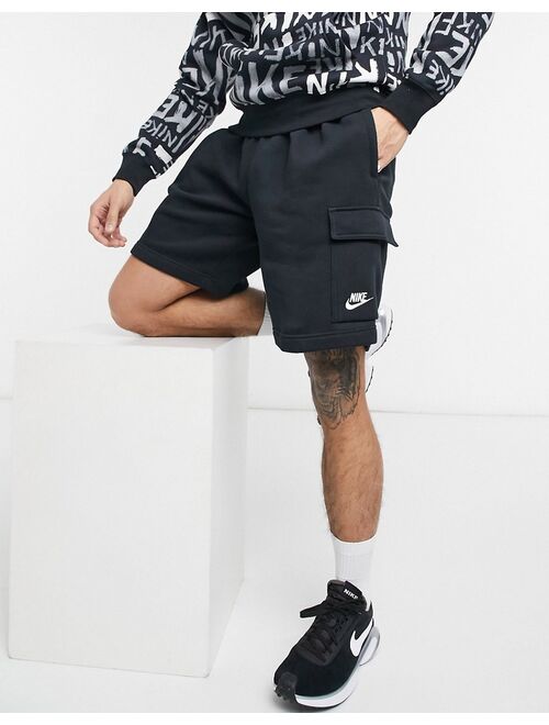 Nike Club cargo shorts in black