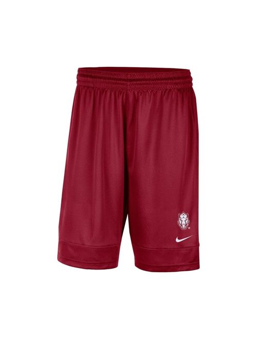 Men's Nike Crimson Arkansas Razorbacks Fast Break Team Performance Shorts