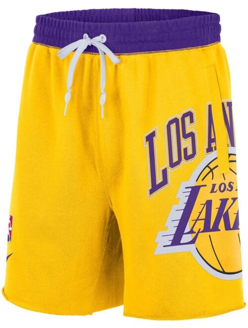 Nike Men's Los Angeles Lakers 75th Anniversary Courtside Fleece Shorts