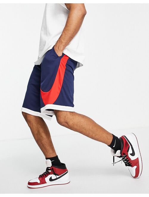 Nike Basketball Dri-FIT HBR 3.0 shorts in navy