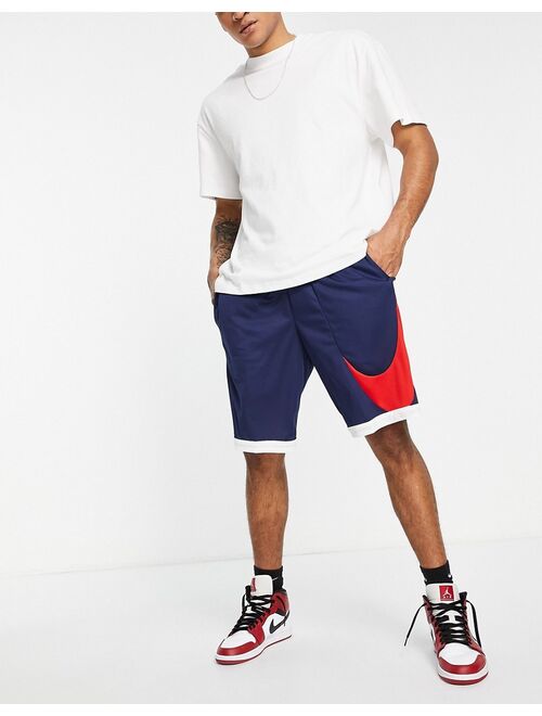 Nike Basketball Dri-FIT HBR 3.0 shorts in navy