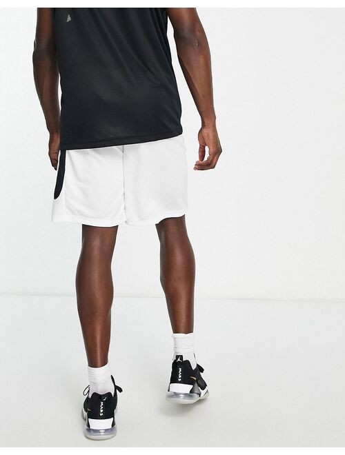 Nike Basketball Dri-FIT HBR logo shorts in white