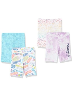 Disney | Marvel | Star Wars | Frozen | Princess Girls and Toddlers' Midi Bike Short, Pack of 4