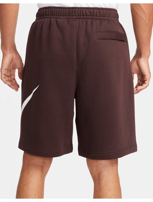 Nike Club Fleece HBR shorts in dark brown