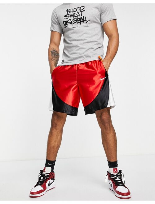 Nike Basketball Dri-FIT Durasheen shorts in red