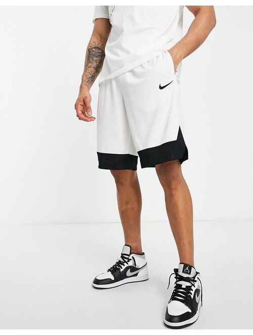 Nike Basketball Dri-FIT Icon shorts in white