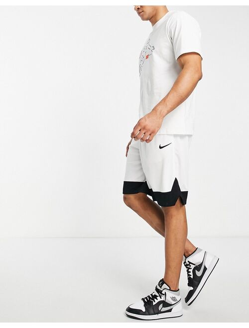 Nike Basketball Dri-FIT Icon shorts in white