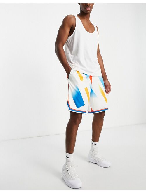 Nike Basketball DNA graphic print shorts in cream