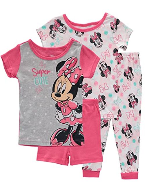 Disney Girls' Minnie Mouse Snug Fit Cotton Pajamas