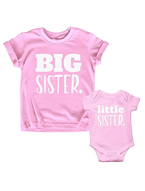 Unordinary Toddler Big Sister Little Sister Matching Outfits Shirt Gifts Girls Newborn Baby Set