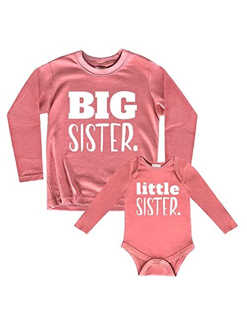 Unordinary Toddler Big Sister Little Sister Matching Outfits Shirt Gifts Girls Newborn Baby Set