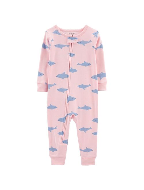 Toddler Girl Carter's Dolphin Footless Pajamas