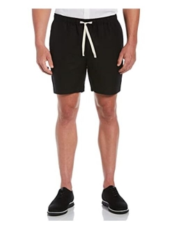 Men's Linen-Blend Pull on Drawstring Short