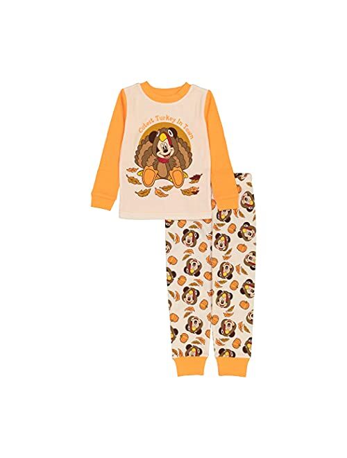 Disney Kids' Baby Minnie and Mickey Seasonal Cotton Pajamas