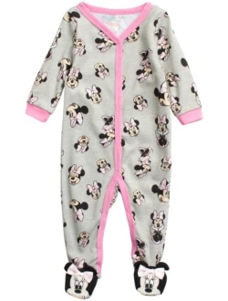 Baby Girls' Romper - Minnie Mouse, Ariel, Princesses, Winnie the Pooh Sleep n' Play Coveralls