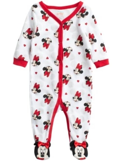 Baby Girls' Romper - Minnie Mouse, Ariel, Princesses, Winnie the Pooh Sleep n' Play Coveralls