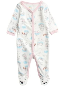 Baby Girls' Romper - Minnie Mouse, Ariel, Princesses, Winnie the Pooh Sleep n' Play Coveralls