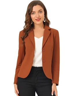 Women's Work Office Lapel Collar Stretch Jacket Suit Blazer