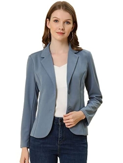 Women's Work Office Lapel Collar Stretch Jacket Suit Blazer