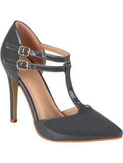 Womens Classic T-Strap Pumps